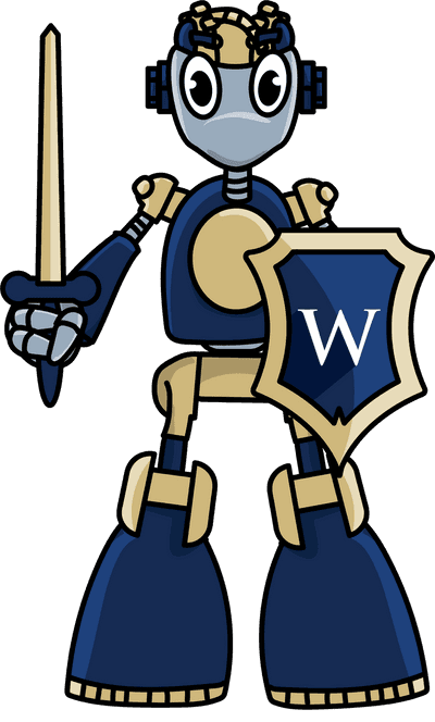 Robot Knight with sword and shield