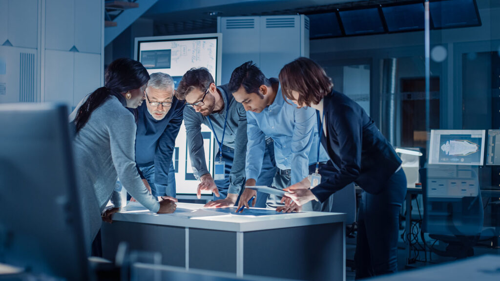People gathered around making a solution architecture decision